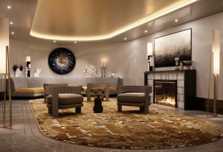 The Park Avenue Lounge of the Waldorf Astoria Luxury Apartments