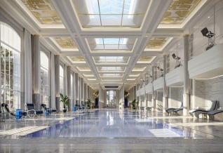 The 25-Meter Starlight Pool in the Waldorf Astoria Luxury Apartments in NYC