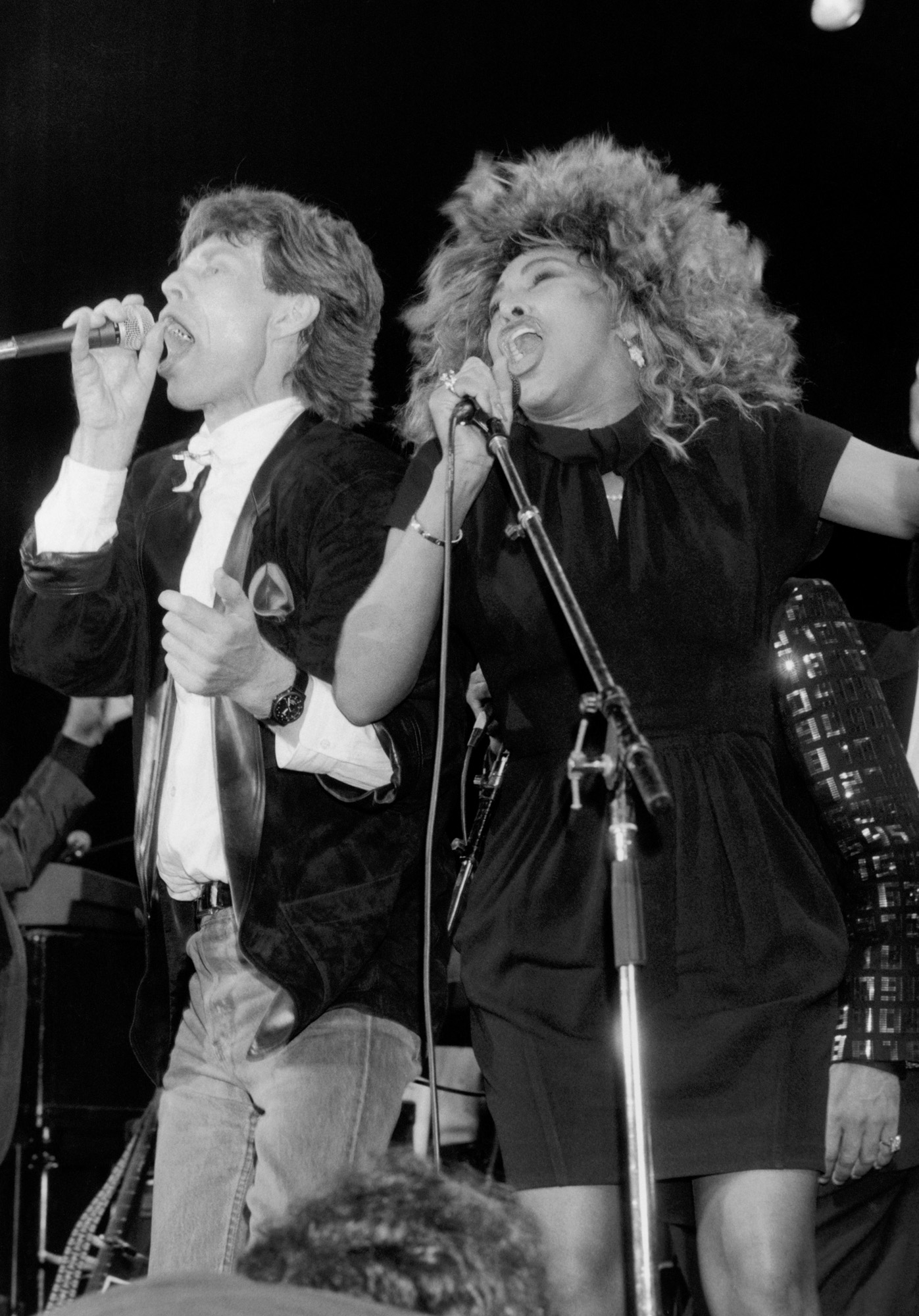 Mick Jagger et Tina Turner, en concert dans la grande salle de bal - 1989