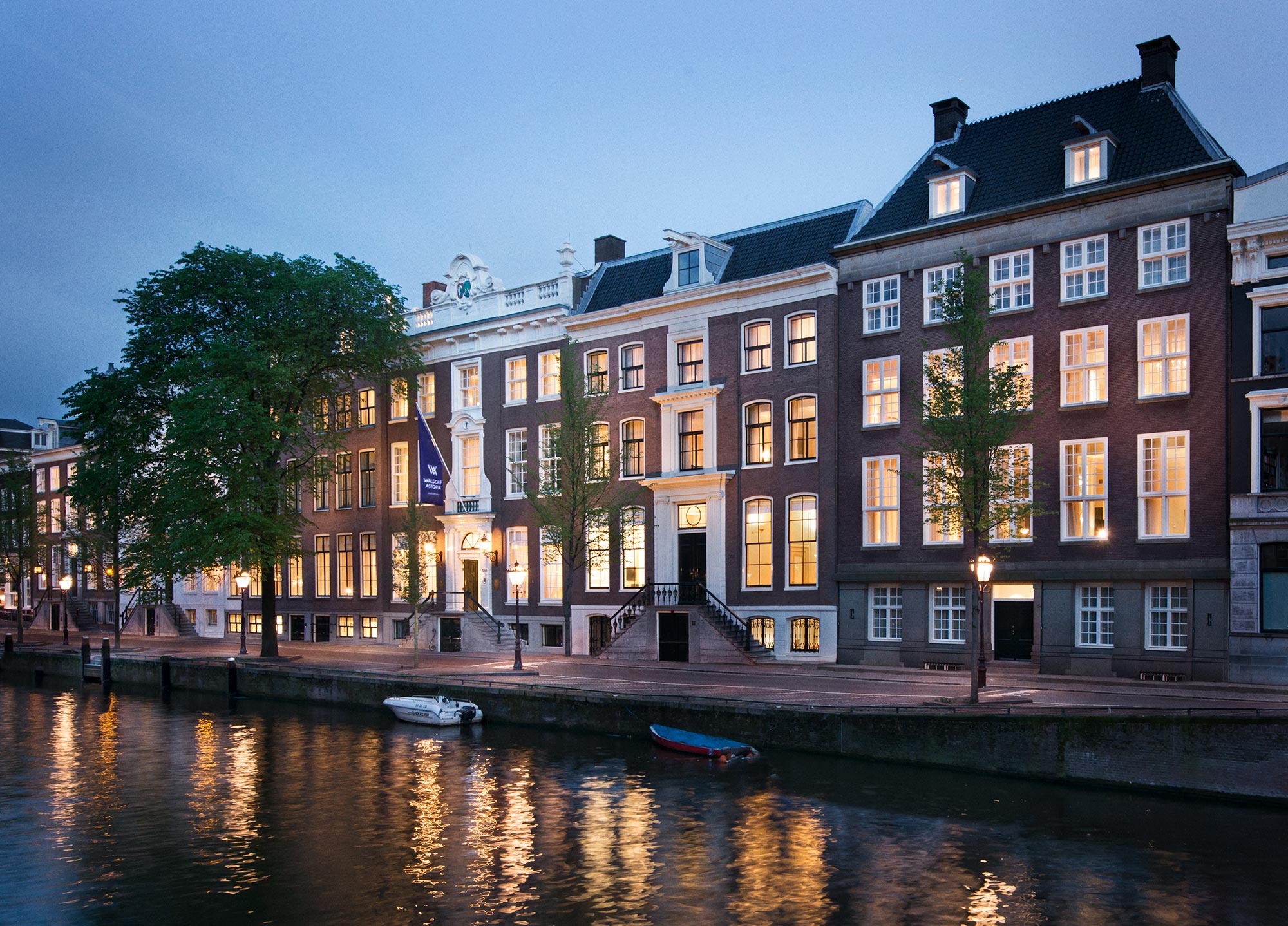 The Waldorf Astoria Amsterdam Hotel Overlooks the Amsterdam Canals